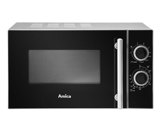 Amica AMGF20M1GS microwave Countertop Grill microwave 20 L 700 W Black, Silver