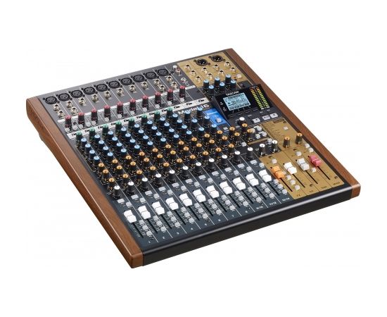 Tascam MODEL 16 audio mixer 16 channels 20 - 30000 Hz Black, Gold, Wood