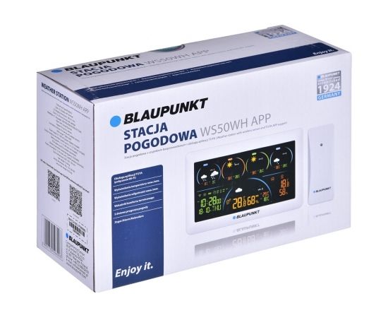 BLAUPUNKT Stacja pogodowa z 1 czujnikiem zewnętrznym WS50WH APP