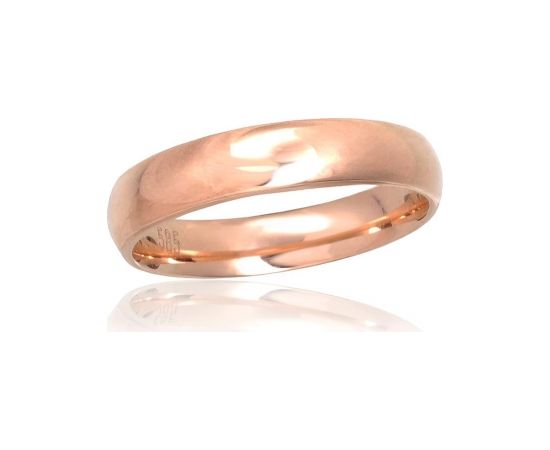 Золотое обручальное кольцо #1101091(Au-R), Красное Золото 585°, Размер: 21.5, 3.72 гр.