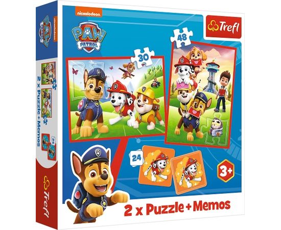 TREFL PAW PATROL Puzles komplekts 30 gab + 48 gab + 24 memo