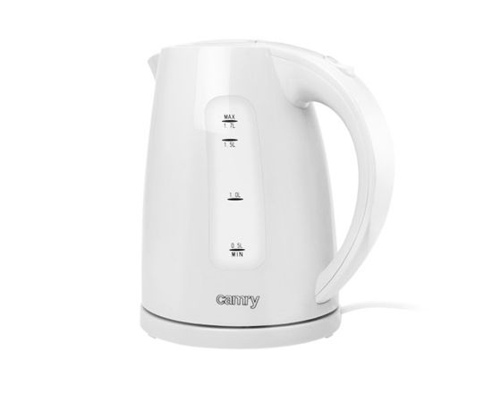 Camry Kettle CR 1255  Standard, Plastic, White, 2200 W, 360° rotational base, 1.7 L