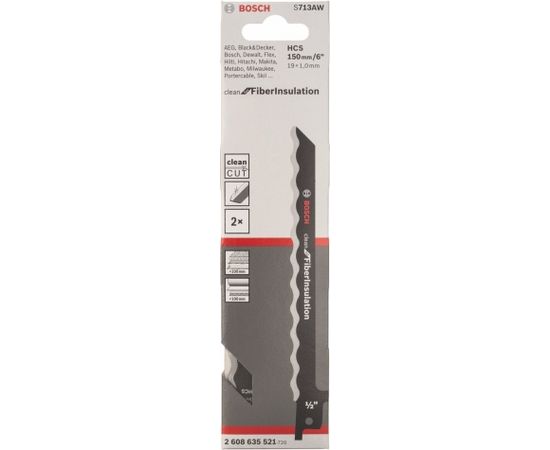 Bosch Jigsaw blade FiberInsulation S 713 AW 2 pcs