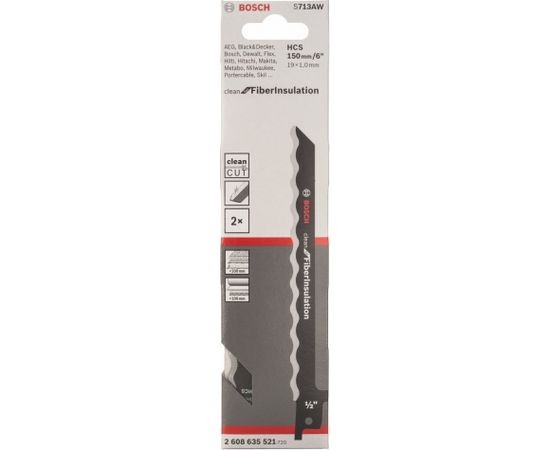 Bosch Jigsaw blade FiberInsulation S 713 AW 2 pcs