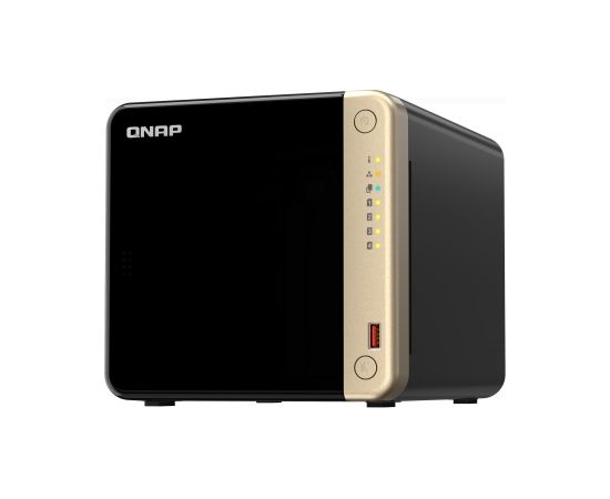 QNAP TS-464-8G 4-Bay desktop NAS, Intel® Celeron® N5105/N5095 quad-core, 8 GB onboard not expandable, 4 x 3.5"/2.5" SATA 6Gb/s drive bays, 2