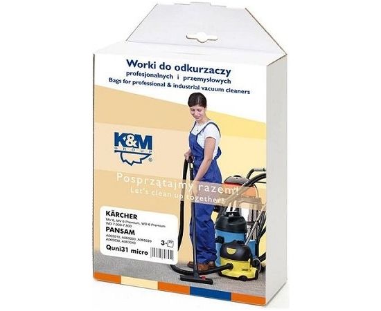 K&M KM-QUNI31.A Мешки для пылесосов универсальные KARCHER / MAKITA