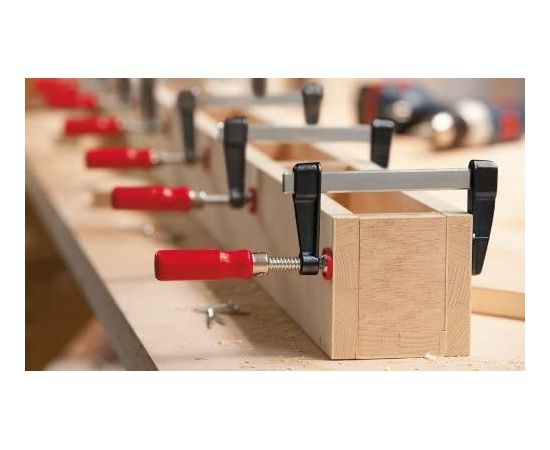 BESSEY die-cast screw clamp LM15/8 (black/red, 150/80)