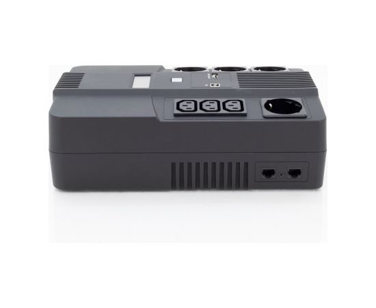 Digitus All-in-One UPS, 800VA/480W, LED 12V/9Ah x1, 4x CEE 7/7,3x IEC C13, USB, RJ45