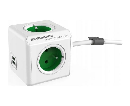 Allocacoc 2402GN/FREUPC power extension 1.5 m 4 AC outlet(s) Indoor Green, White
