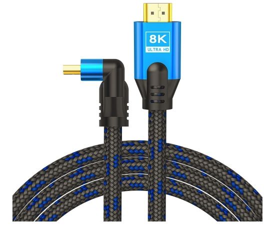 Savio HDMI (M) v2.1 cable, angled, 8K, HDR Dynamic, OFC copper, 5m, CL-175