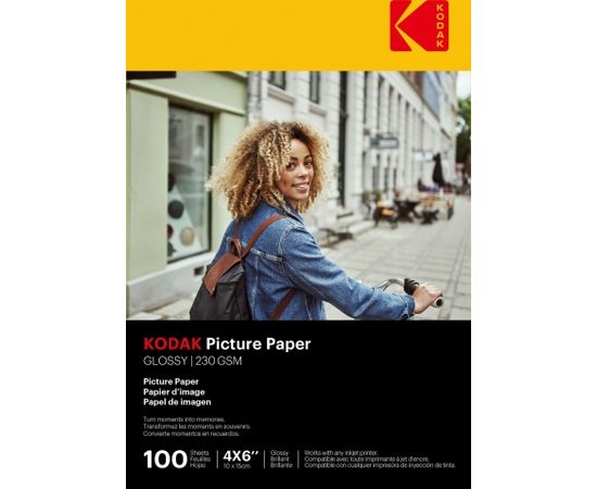 Kodak Picture Paper 230g 11.8 mil Glossy 4/6x100 (9891164)