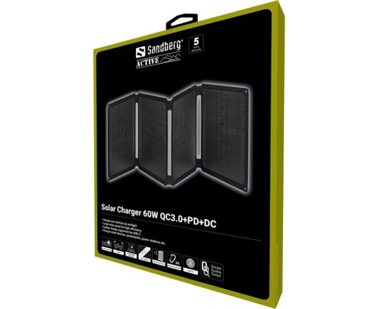 Sandberg 420-80 Solar Charger 60W QC3.0+PD+DC