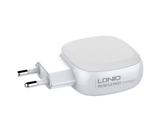 Wall charger LDNIO A3510Q, 2x USB + USB-C, PD + QC 3.0, 32W (white)