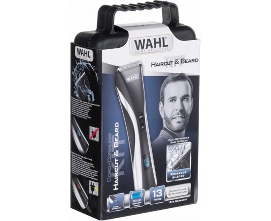 Wahl 09697-1016 beard trimmer Black, Satin steel Matu, Bārdas, Ķermeņa trimmeri