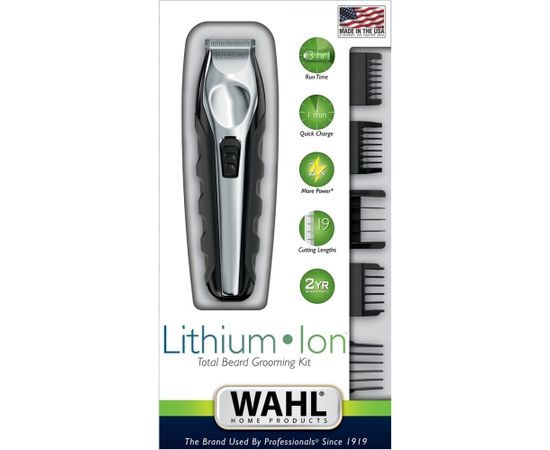 Wahl 09888-1316 beard trimmer Black, Stainless steel Matu, Bārdas, Ķermeņa trimmeri