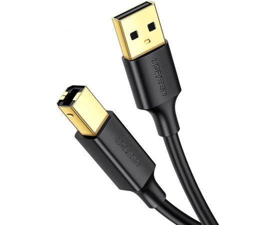 USB 2.0 A-B printer cable UGREEN US135, gold plated, 1.5m (black)