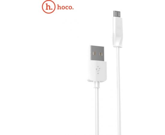 Hoco X1 Izturīgs Universāls Micro USB uz USB Datu & Ātrās Uzlādes kabelis 1m Balts
