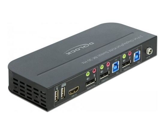 DeLOCK DisplayPort 1.4 KVM switch 8K 30 Hz with USB 3.2 Gen 1, KVM switch