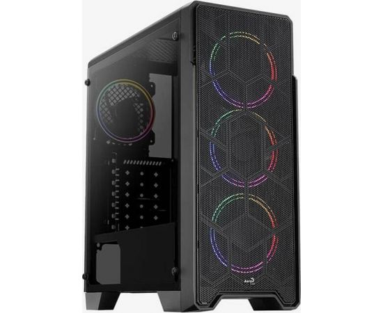 Aerocool Ore Tempered Glass, tower case (black, tempered glass)