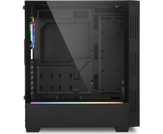 Sharkoon RGB LIT 100 tower case (black, front and side panel of tempered glass)