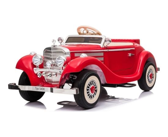 Divvietīgs bērnu elektromobilis Retro Mercedes 540K, sarkans Bērnu elektriskās automašīnas