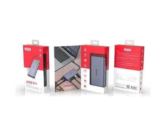 UNITEK uHUB S7 USB 3.2 Gen 1 (3.1 Gen 1) Type-C Grey