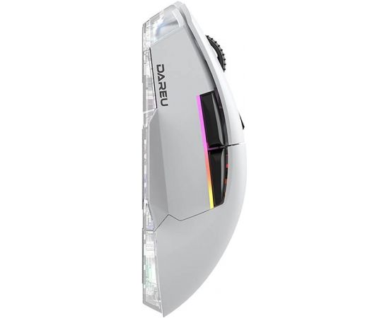 Wireless gaming mouse + charging dock Dareu A955 RGB 400-12000 DPI (white)