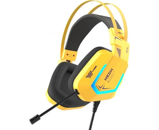 Gaming headphones Dareu EH732 USB RGB (yellow)