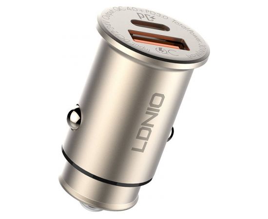 LDNIO C506Q USB, USB-C Car charger + Lightning Cable