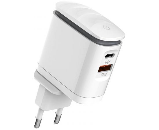 Wall charger  LDNIO A2423C USB, USB-C + Lightning cable