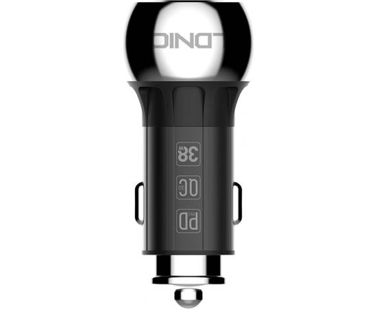 LDNIO C1 USB, USB-C Car charger + USB-C - Lightning Cable
