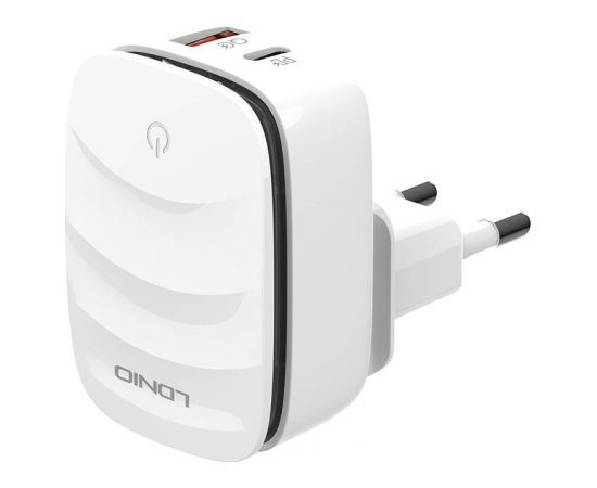 Wall charger  LDNIO A2425C USB, USB-C + USB-C - Lightning cable