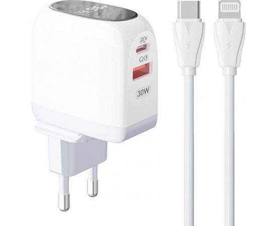 Wall charger  LDNIO A2522C USB, USB-C 30W + USB-C - Lightning cable