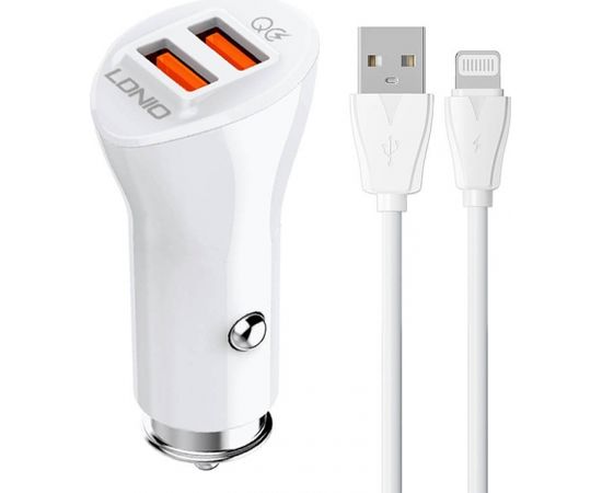 LDNIO C511Q 2USB Car charger + Lightning cable