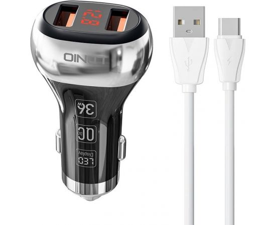 LDNIO C2 2USB Car charger + USB-C Cable