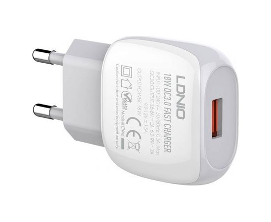 Wall charger LDNIO  A1306Q 18W +  USB-C cable