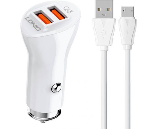 LDNIO C511Q 2USB Car charger + MicroUSB cable