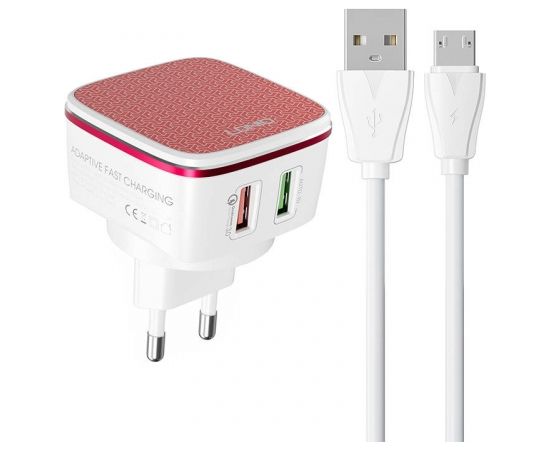 Wall charger  LDNIO A2405Q 2USB + MicroUSB cable