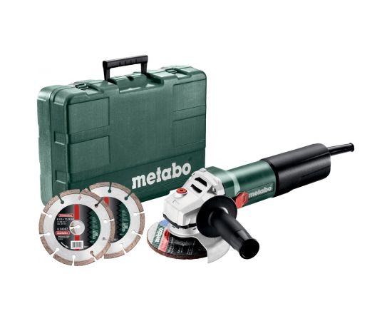 Leņķa slīpmašīna Metabo WEQ 1400-125 Set + piederumi