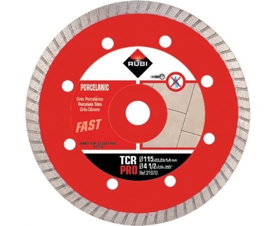 Dimanta griešanas disks Rubi TCR 115 Pro; 115 mm