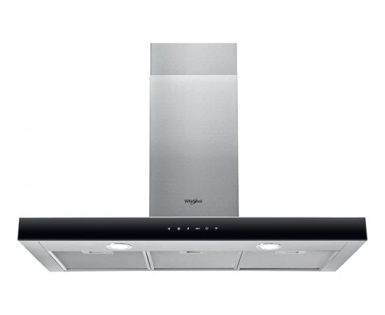 Whirlpool WHBSC92FLTX tvaiku nosūcējs 90cm nerūs tēr./ melns st.