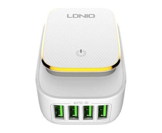 LDNIO A4405 4USB, LED lamp Wall charger + microUSB Cable