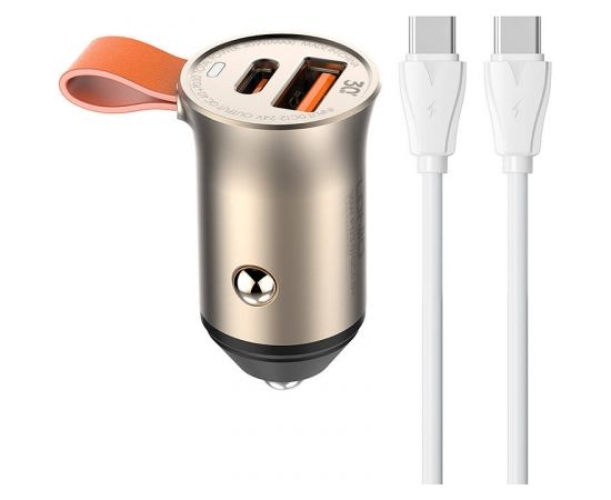 LDNIO C509Q USB, USB-C 30W Car charger + USB-C - USB-C cable