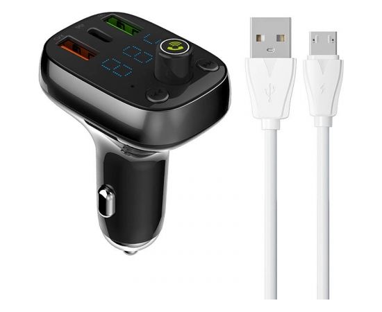 LDNIO Bluetooth C704Q 2USB, USB-C Transmiter FM + MicroUSB cable