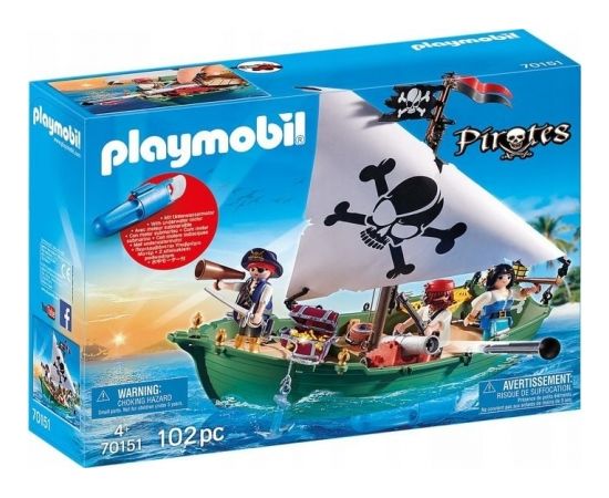Playmobil Statek Piracki z Silnikiem Podwodnym (70151)