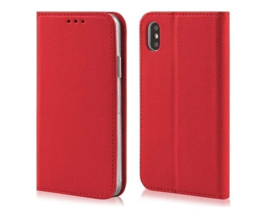 Fusion Magnet Book Case grāmatveida maks Xiaomi Redmi 10c 4G sarkans