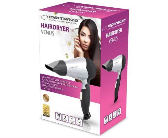 Esperanza EBH002S Hair dryer Silver / Black 850 W