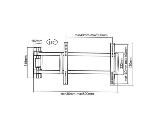 Multibrackets MB-6214 ТВ настенное поворотное крепление до 47" / 25kg