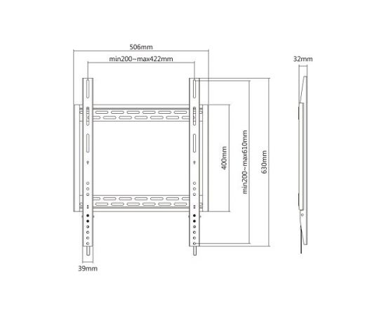 Multibrackets MB-8830 TV sienas fiksētājs kronšteins televizoriem līdz 100" /100 kg