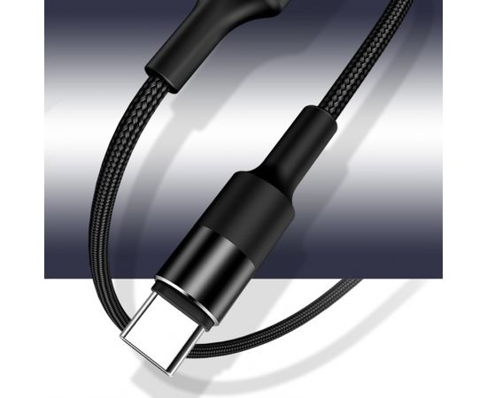 USAMS Kabel pleciony U5 2A USB-C czarny |black 1,2m SJ221TC01 (US-SJ221)